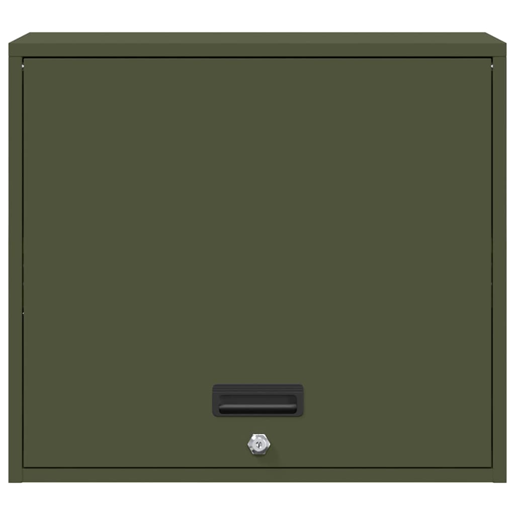 Wall Mounted Garage Cabinet with Gas Pressure Lift Door Olive Green