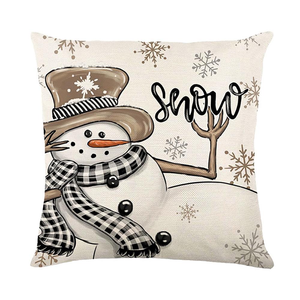 1pc Deer Joy Pillow Covers Suitable for Christmas Home Decoration Pillowcase, Without Pillow Core.