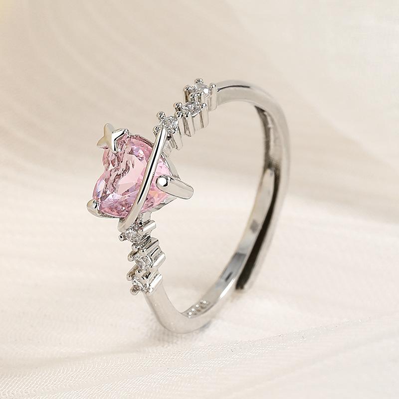 925 Sterling Silver Ring Hot AAA Zircon Adjustable Size Engagement Rings for Women Wedding Ring Party Fashion Nice Jewelry Gift