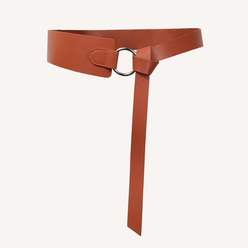 Simple Waist Womens Belt With Soft Faux Material And Tie Detail Everyday For