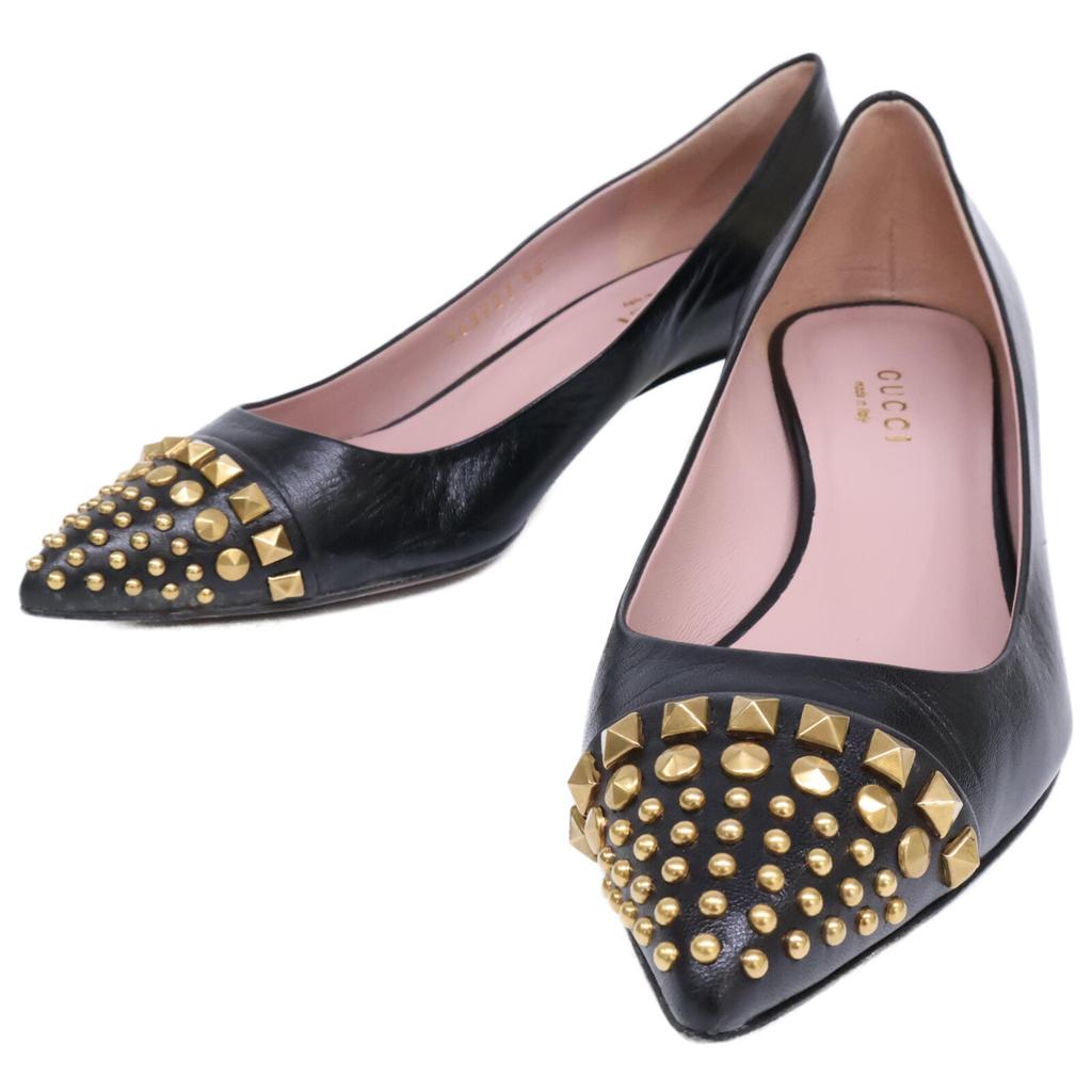 GUCCI 353727 Studs Pumps/ shoes 34 blackUsed