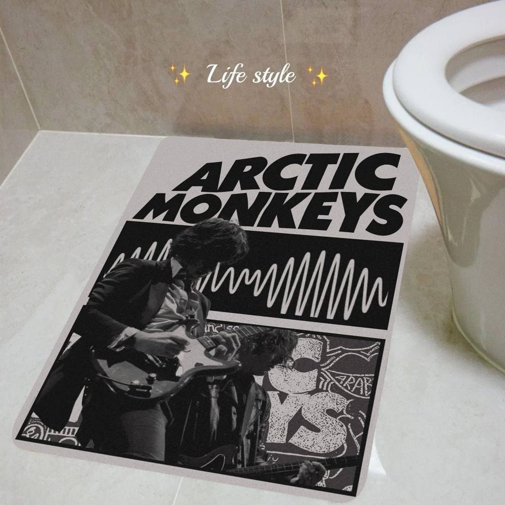 Vintage Arctic Monkeys Rock Band Music Cover Series Art Bath Mat Home Doormat Bathroom-Toilet Mats Bedroom Welcome Doormat