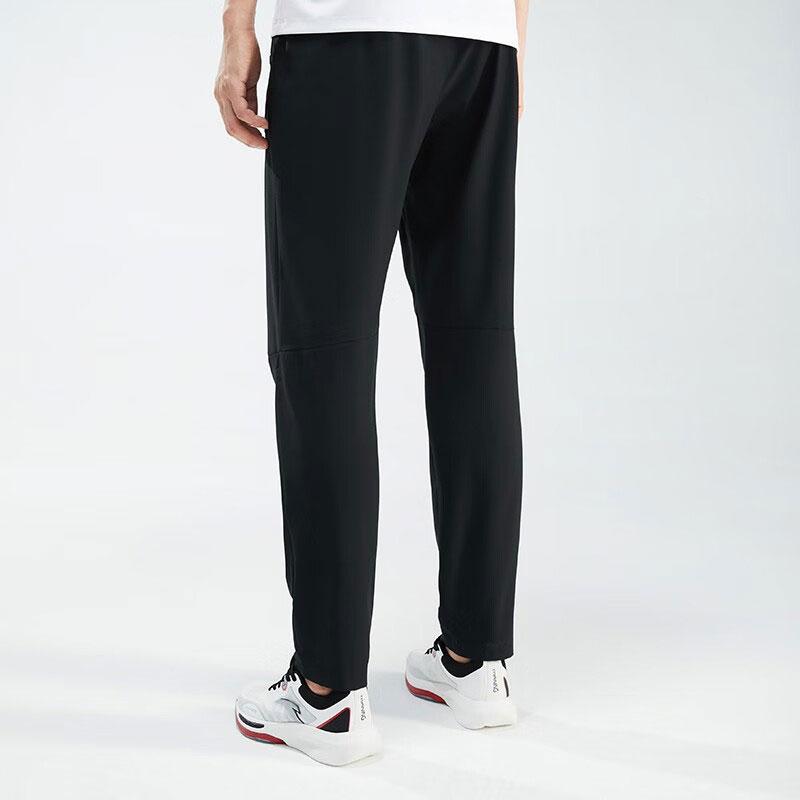 Anta Training Series Solid Color Slim Fit Straight Leg Knitted Sports Pants Men Bottoms 152337501-1