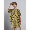 Men's Set Cartoon Animal Duck Printed Men's T-shirt and Shorts 2 Piece Set Summer Casual Outdoor Men's and Women's Outfit Clothing