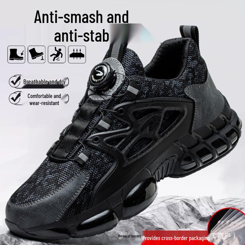 Men's Steel Toe Work Shoes: Anti-Smash, Anti-Puncture, Comfortable, Long-Lasting Wear