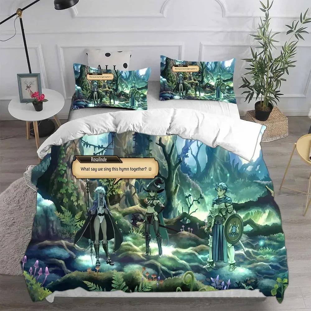 3D Printed Game Unicorn Overlord Bedding Sets Comforter Quilt Bed Cover Duvet Cover Pillow Case Sets Kids Adult Size