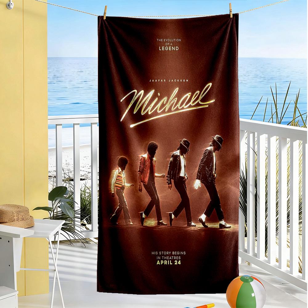 Michael Jackson Beach Towel Super Soft & Absorbent Comfortable Lightweight Suitable for Swimming, Gym, Camping, Yoga Vacation