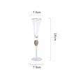 European-style luxury diamond-encrusted gold-rimmed red wine glasses champagne glasses glass stemware and wine glasses