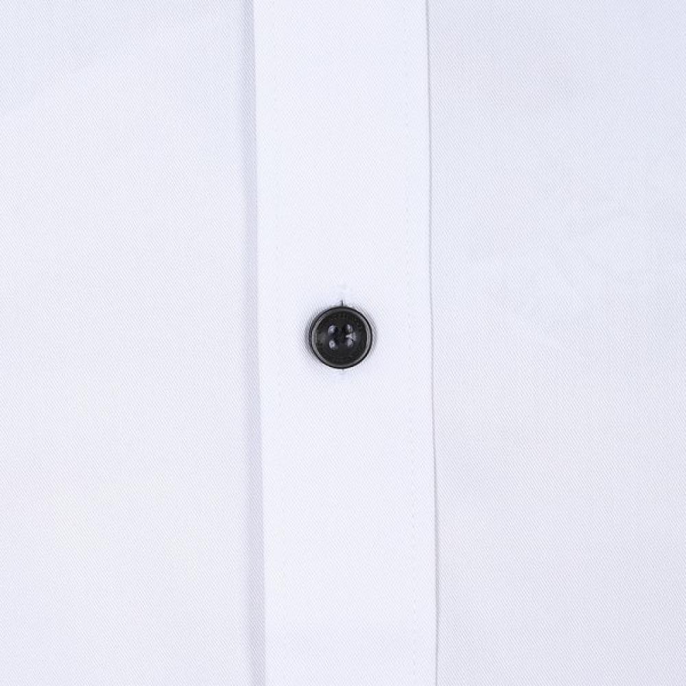 Countess Mara Slim Fit White Stretch Long Sleeve Shirt