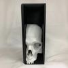 Halloween Skull Bookend Bookshelves Decoration Spooky Gothic Skull Figurine Home Office Desktop Book Stopper Ornament