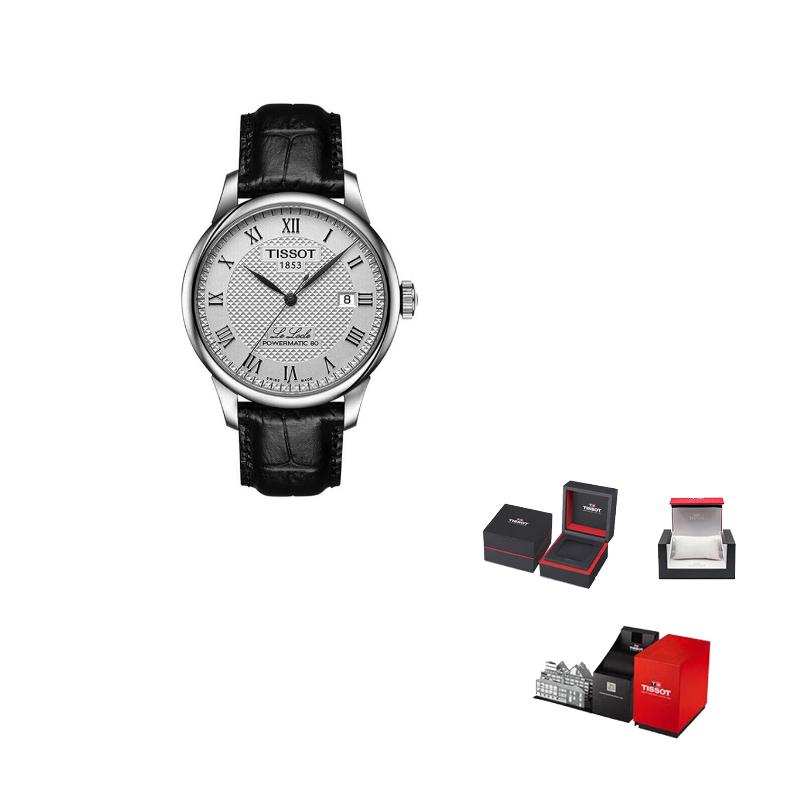 TISSOT Men Le Locle Collection Watch T006.407.16.033.00 Silver Black Strap