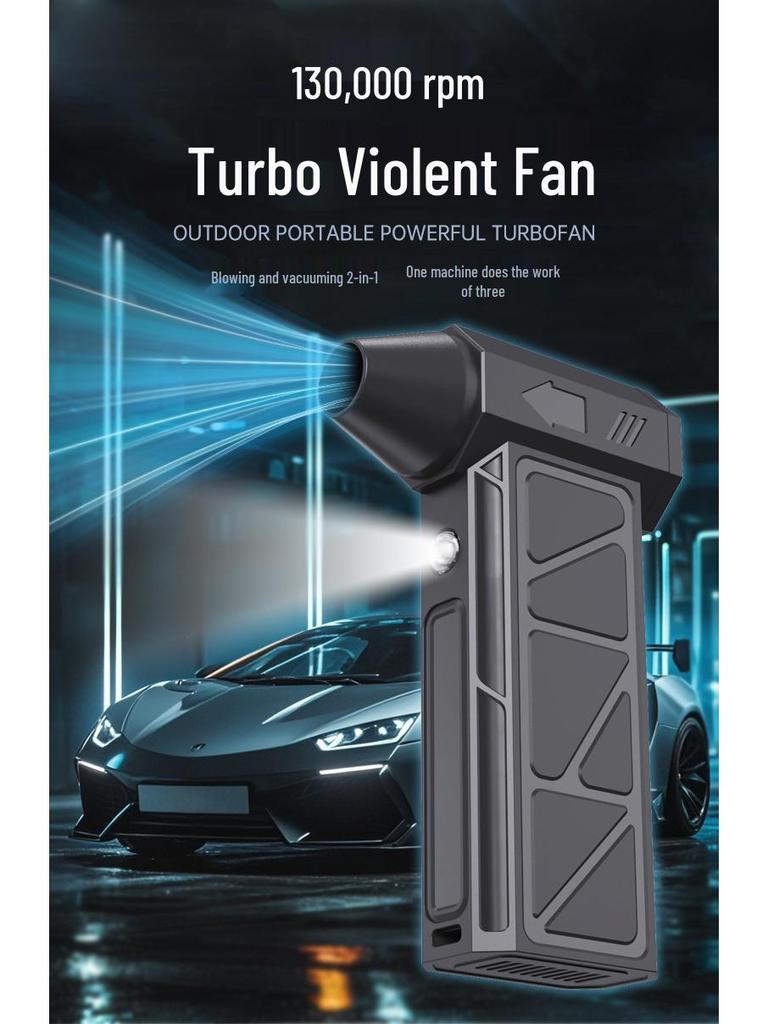 New Turbo Fan: High-Speed, Brushless Mini Handheld Blower for Camping and Dust Removal