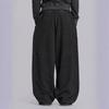 Mens High-Waisted Wide-Leg Cotton Jogger Pants Loose Fit Casual Sport Trousers Streetwear