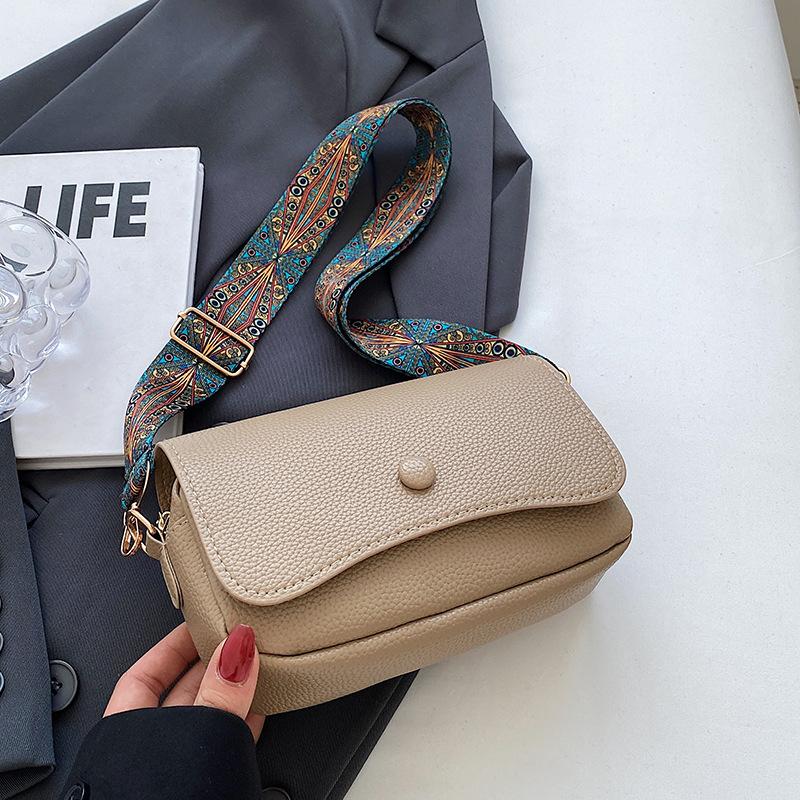 Retro Small Bag Women's Bag Niche New Trendy Spring and Summer Versatile Broadband Single-shoulder Crossbody Bag Women's Shoulder Bag