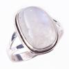 Natürlicher Regenbogen Mondstein Edelstein Handgefertigt 925 Sterlingsilber Ring S.10 Y2i79