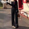 TonLion Women's High-Waist Flared Straight Leg Casual Pants