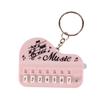 Mini Electronic Keyboard Keychain Pendant Portable Music Toy with Illuminated Keys for Music Lovers & Gift Buyers