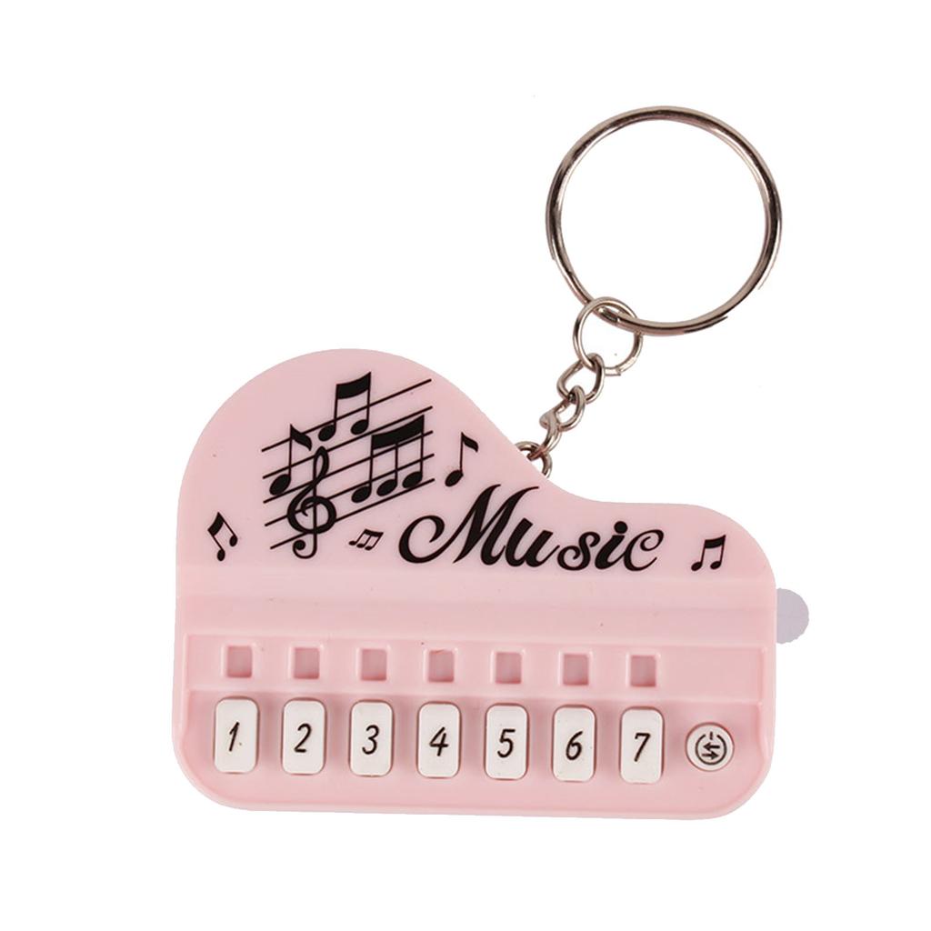 Mini Electronic Keyboard Keychain Pendant Portable Music Toy with Illuminated Keys for Music Lovers & Gift Buyers