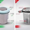 Infusore per Tè in Acciaio Inossidabile con Manico Pieghevole-Filtro per Tè a Maglia Super Fine con Coperchio per Tè Sfuso (Azzurro)