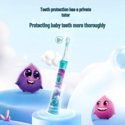 Kids' Bluetooth Electric Toothbrush with 2 Mini Brush Heads CN Plug (adapter Included)