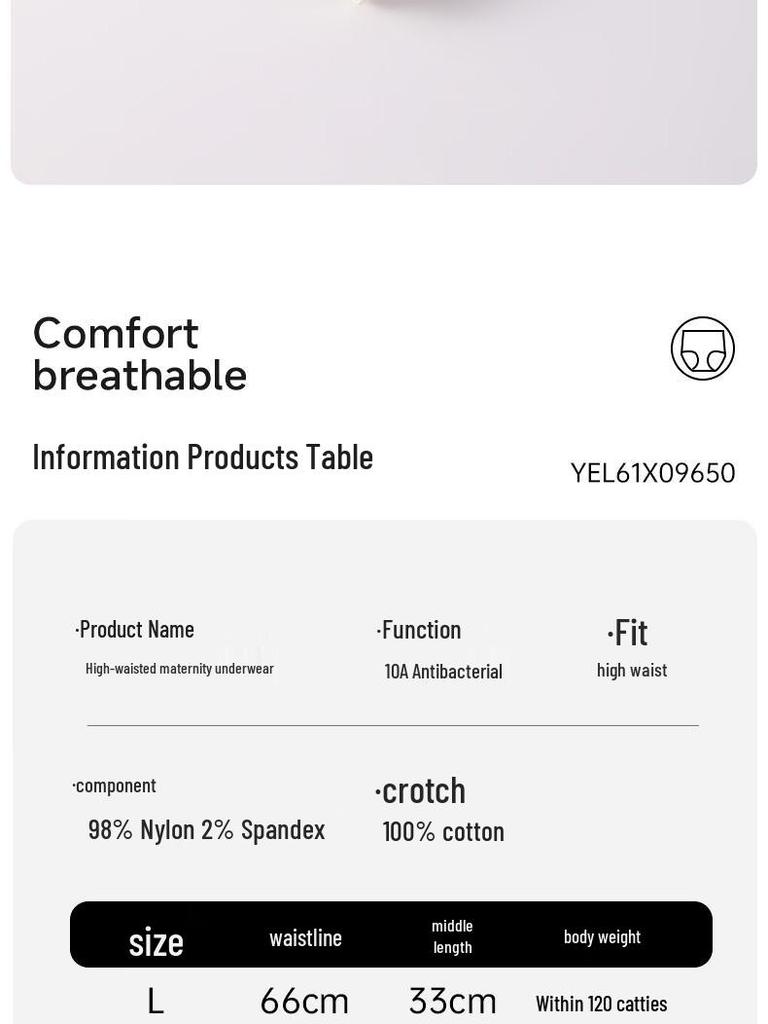 Women's High-Waist Maternity Seamless Underwear 3-Pack