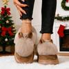 Pantofole da Casa Calde da Donna con Orecchie Soffici e Pompon, Ciabatte Coordinate per Coppia Famiglia per Autunno Inverno