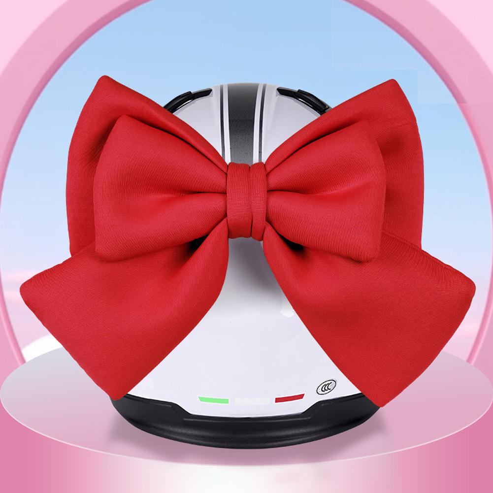 Motorcycle Helmet Bow Decoration Electric Bike Helmet Car Body Decoration Accessories Bowknot Suction Cup Type For Girl Women
