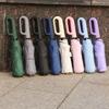 New 10-bone Vinyl Sunscreen Automatic Double Keel Ring Buckle Handle Three-fold Umbrella Fixed Umbrella