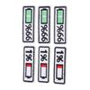 6Pcs Polyester Iron On Patches Battery Level Indicator Sew On Patches Embroidered Patches  For Jeans