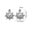 5pcs Sun 304 Stainless Steel Charms Cute Flower Crown Pendant Exquisite Compact Pendant Necklace Jewelry Accessories 14mm X 10mm