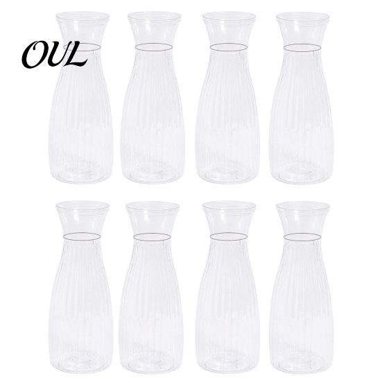 Trendy Flower Container Clear Bud Vase, Plastic Transparent Modern Vase Table Centerpiece for Home Party Wedding Decor Minimalist