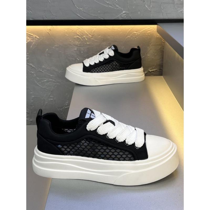 Fashion 2025 New Style Men's Mesh Breathable Thick Soled Casual Shoes Fashion Trend Comfortable Non Slip Slip On Chunky Sneakers