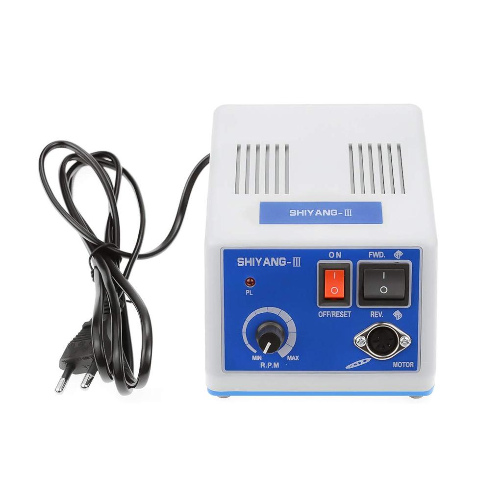 EUSTOMA Micro Motor System Benchtop RPM High Spare Carbon Foot Pedal for Polishing and Laboratory Use Grinder, 35,000 Speed, N3+H102S Handle, Speed,