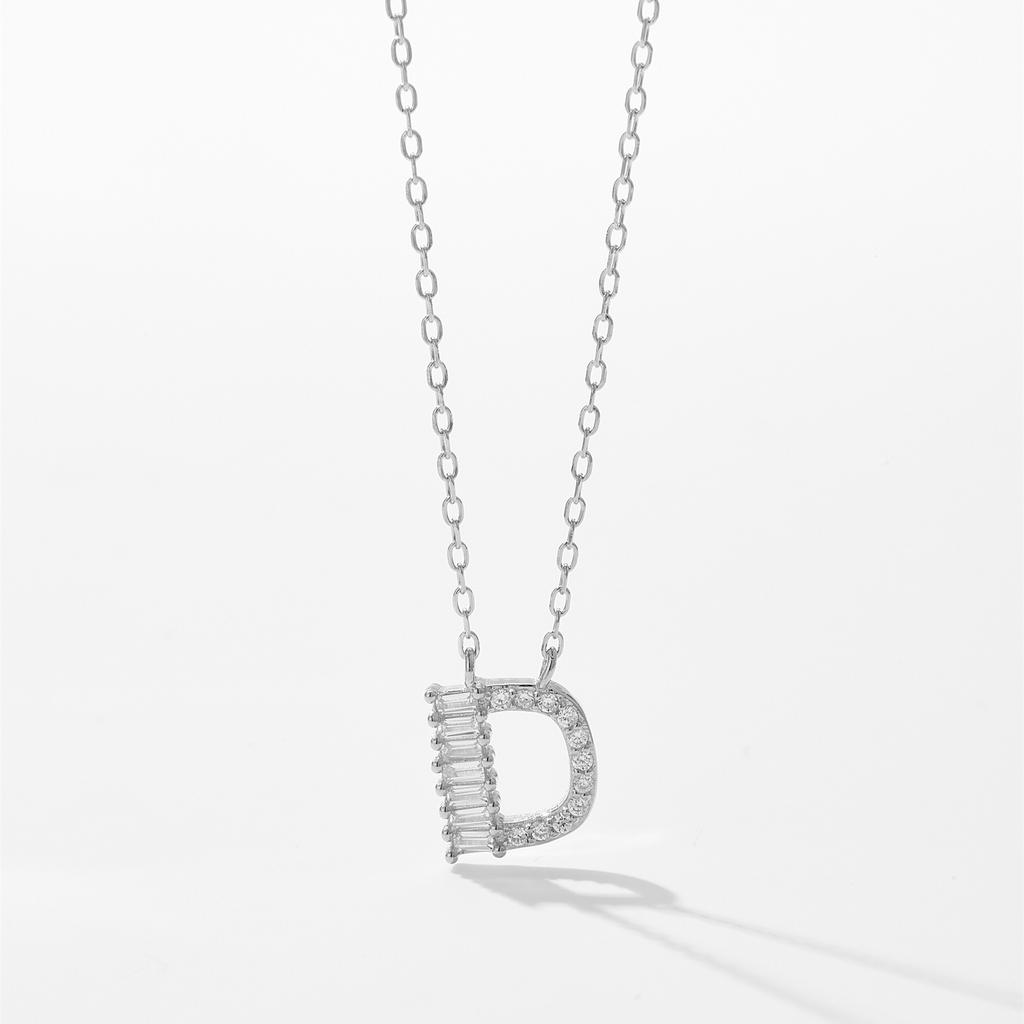 ANDYWEN 925 Sterling Silver Gold Letter Pendant Initial Necklace 2024 Women Fine Fashion Accessories Jewelry