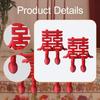 Traditional Chinese Wedding Decoration Xi Words for Bedding Party Living Room Style A