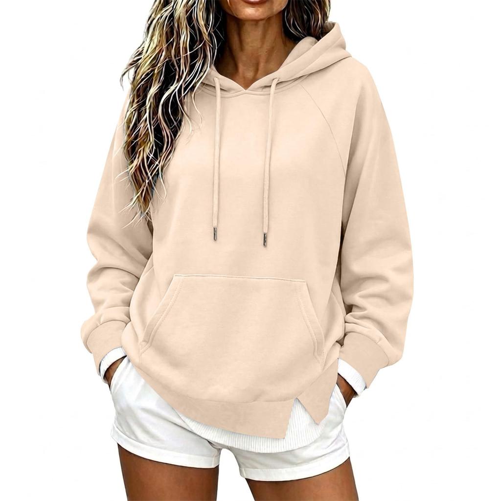Damska bluza z kapturem w kolorze casual, wkładana przez głowę, do noszenia na co dzień