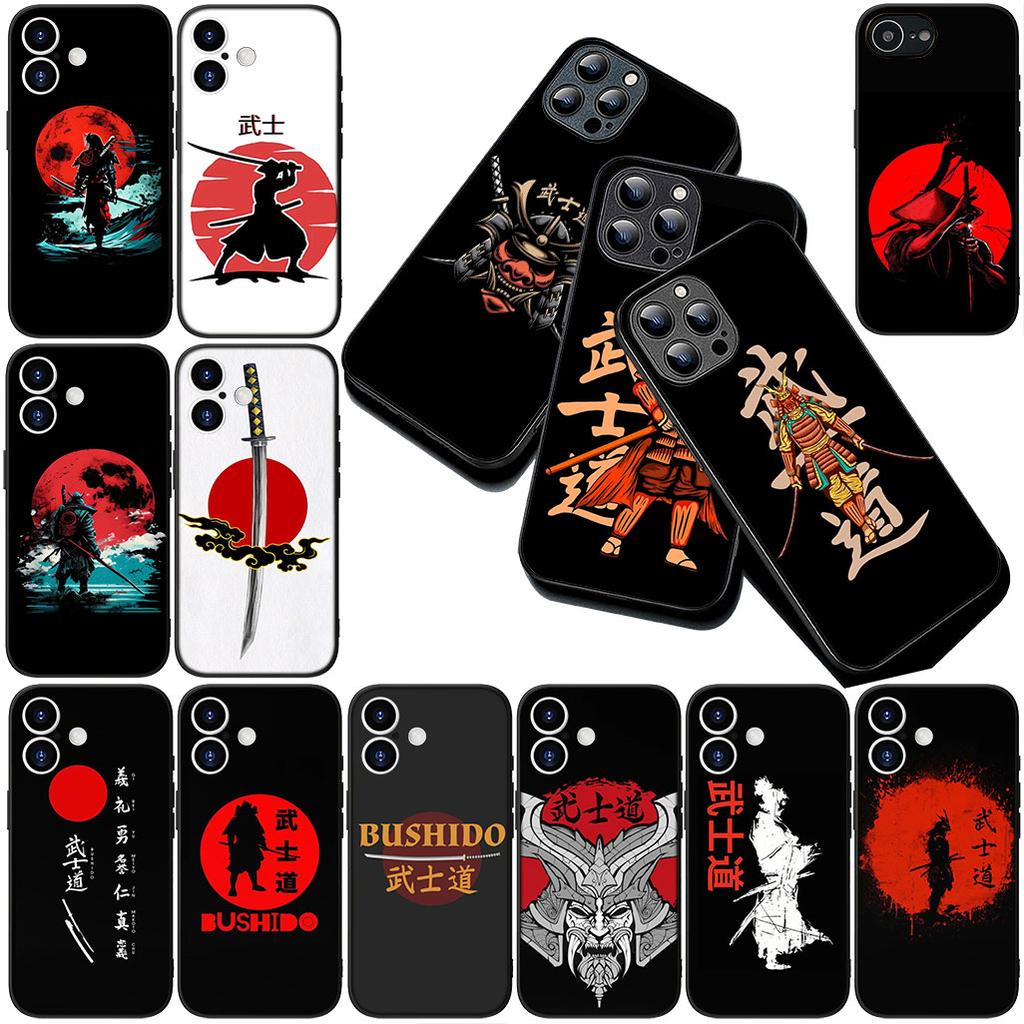 Protective Cover for Apple iPhone 17 Pro XS Max Air 6 7 8 Plus 5 + SE 2022 SE2 16E Casing Phone Case Bushido Samurai Yin Yang