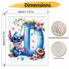Disney Stitch Flower Letter D Oil Paint Digital Painting Art Kit Handmade DIY Painting Kit Home Decor