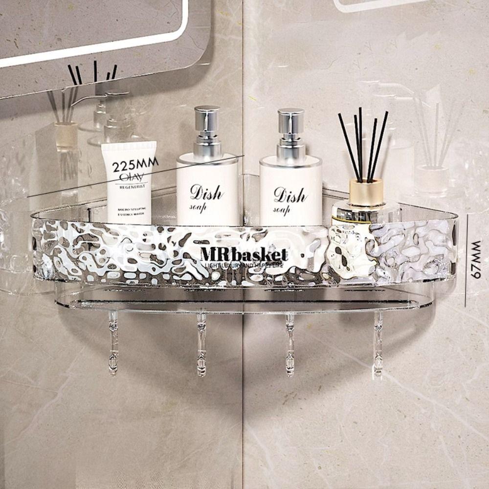 Acrylic Toilet Storage Rack No-punch Wall Mount Holder High Quality Bathroom Shelf