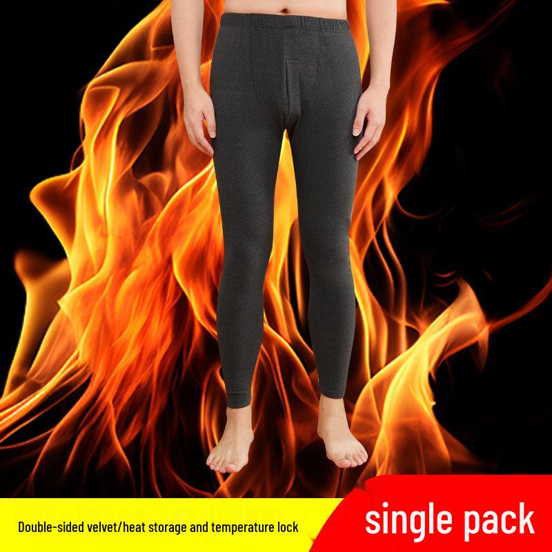 Men's Seamless High Waist Thermal Leggings - Warm Cotton Wool Autumn Pants