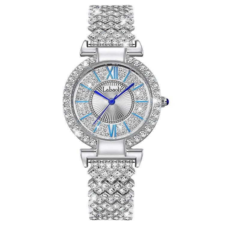 

Laboli женские часы модные кварцевые часы со стальным браслетом и инкрустацией бриллиантами водонепроницаемые часы