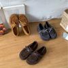 New Retro Tassel Strap Loafers Women's Versatile One-pedal Doudou Shoes Single Shoes Flat-soled Small Leather Shoes Tide
