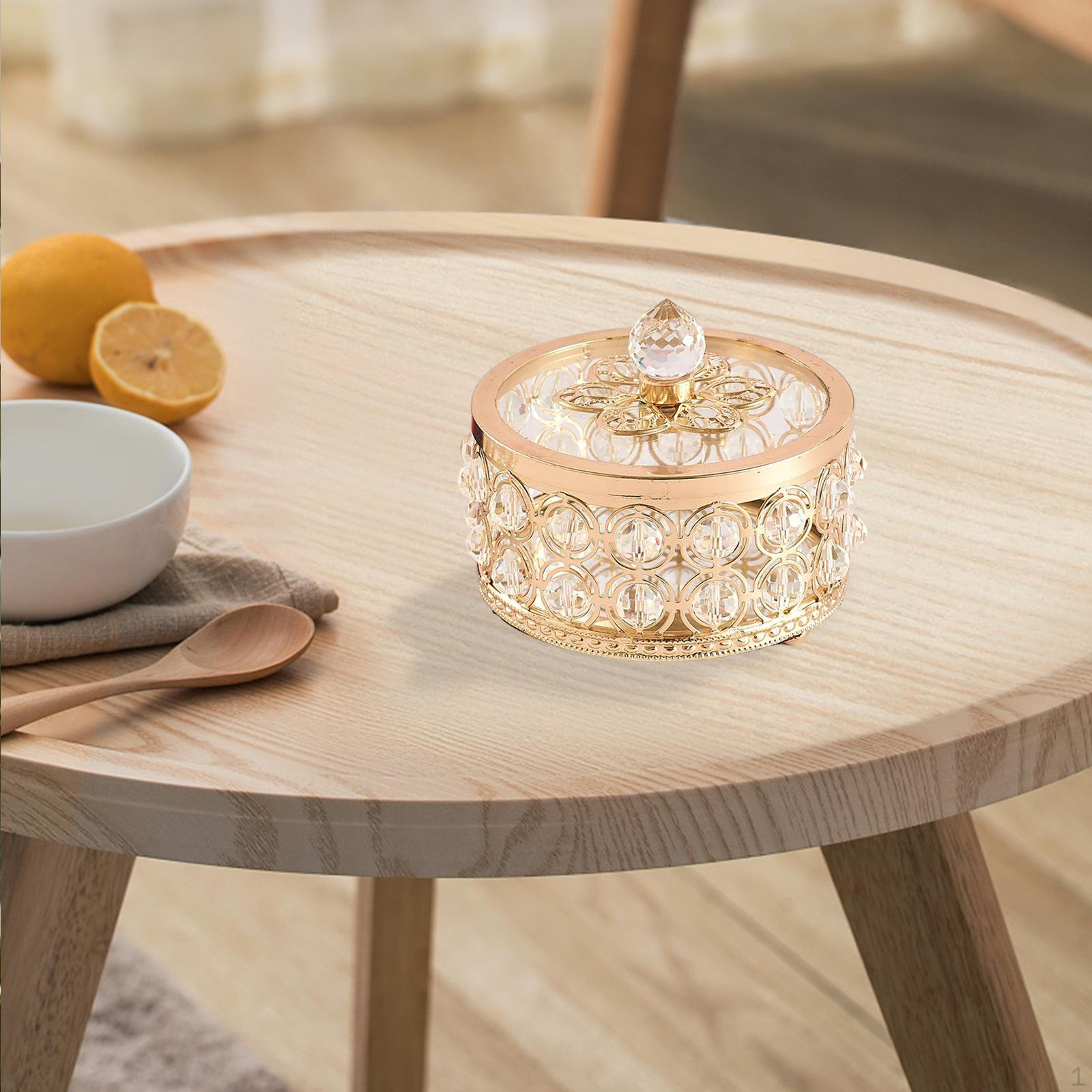 

Кристалева скринька для прикрас, Маленький органайзер для зберігання дрібничок, Декоративна скринька для каблучок, сережок 10cmx9.5cm