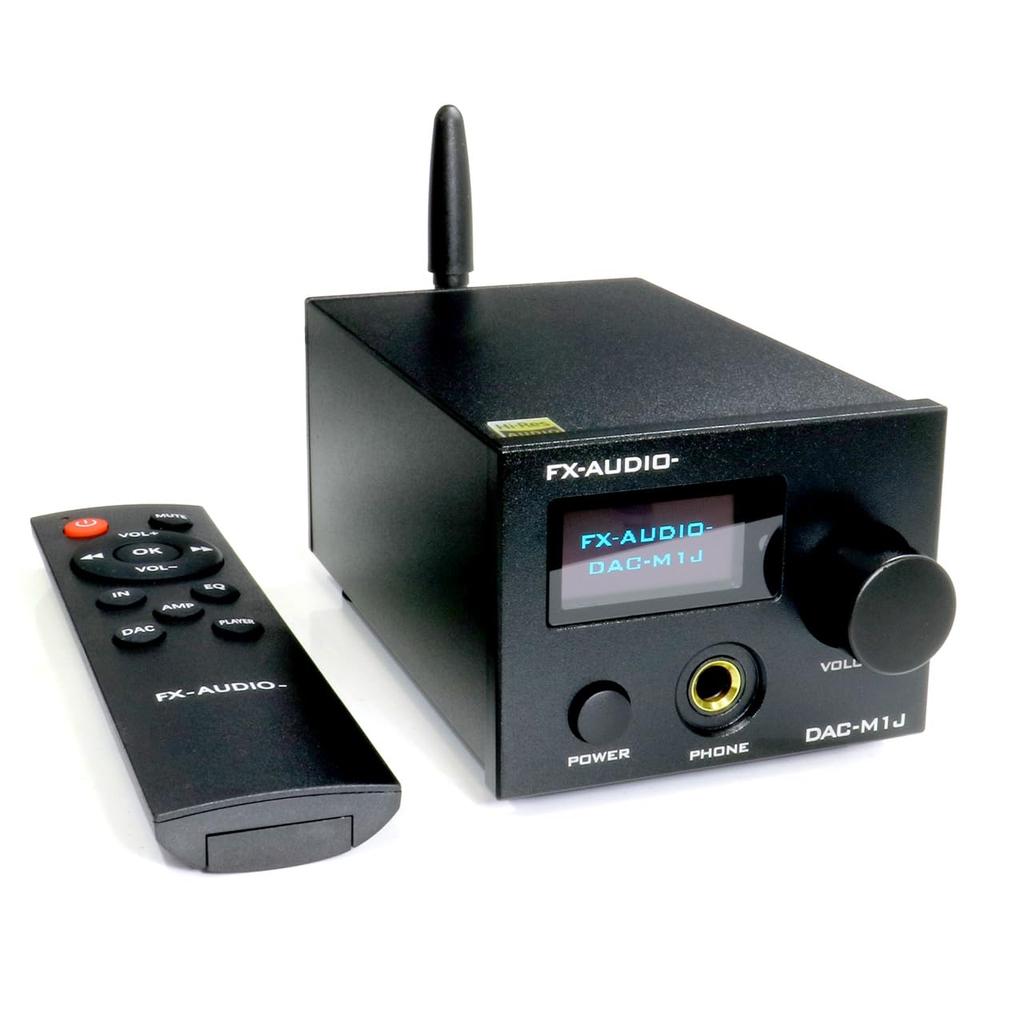 FX-AUDIO-DAC-M1J XMOS XU208 & ES9038Q2M DSD 512 / PCM 768kHz 32bit Hi-Res Bluetooth Compatible DAC/Preamp & Headphone Amplifier