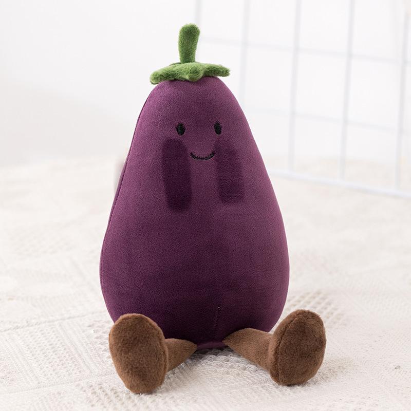 Simulation Fruit And Vegetable Doll Plush Toy Doll Eggplant Banana Pear Peach Doll Shooting Props Gifts