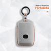 Car Key Case for Mazda 3 6 CX30 CX50 CX60 CX5 CX8 CX9 MX30 Cover Shell Suede Alcantara Keychain 4 Buttons Protector Accessories
