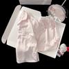2026 Kids Ice Silk Pajamas Set Girls Cartoon Short Sleeve Shorts Sleepwear Lightweight Breathable Home Wear