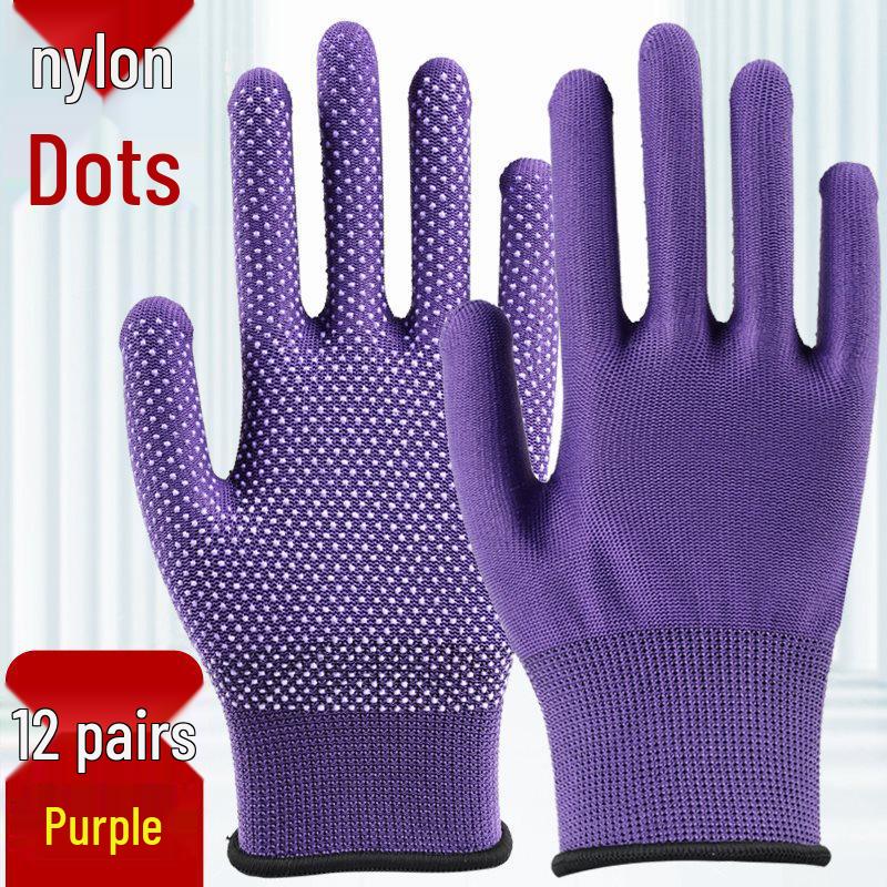 Breathable Non-Slip Nylon Work Gloves - Sun Protection, Thin & Durable for Summer, Handling, Riding, Men & Women