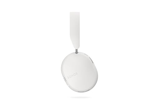 Sonos Ace Completely Over-Ear Headphones Bluetooth Noise Canceling Spatial Audio Dolby Atmos Head Tracking Lossless Audio USB-C Fast Charging White