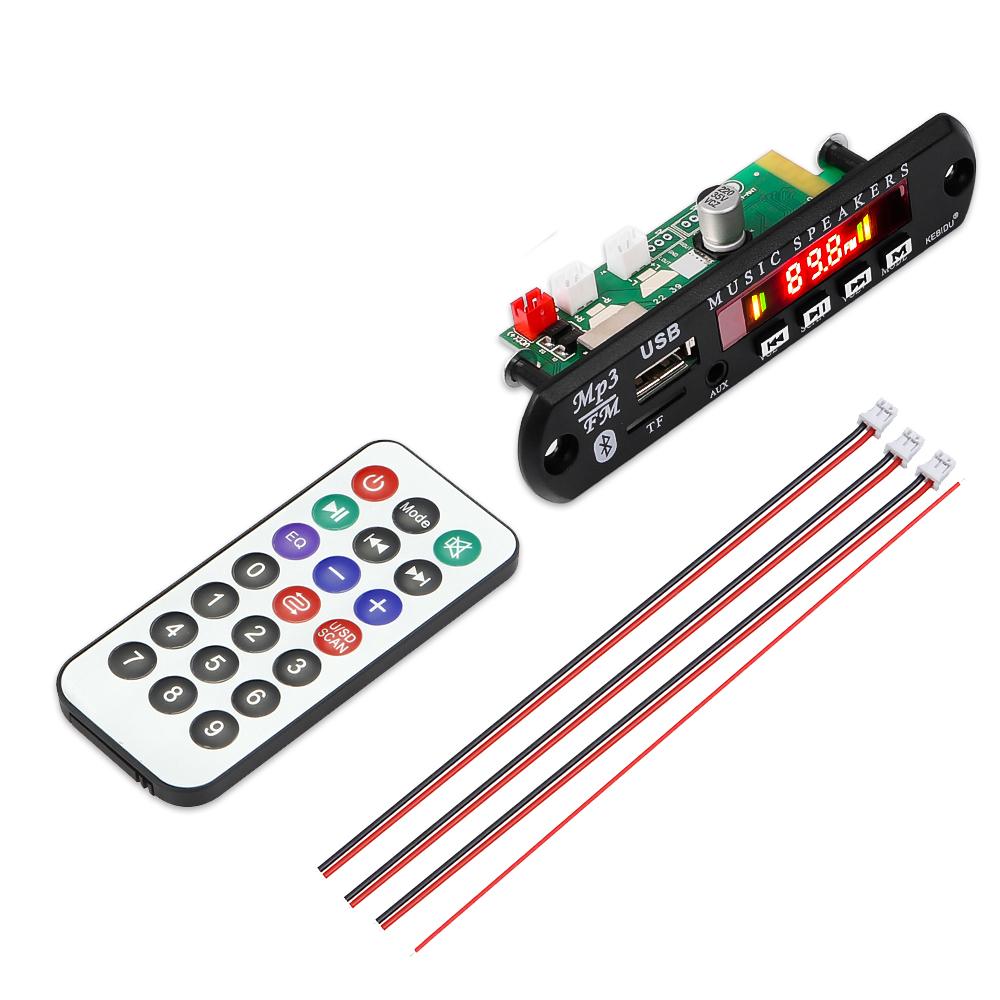 

12 В автомобильный радиомодуль 2x25 Вт стерео Bluetooth 5.0 MP3 декодер плата 8-20 В 50 Вт усилитель Handsfree поддержка FM TF USB AUX рекордер